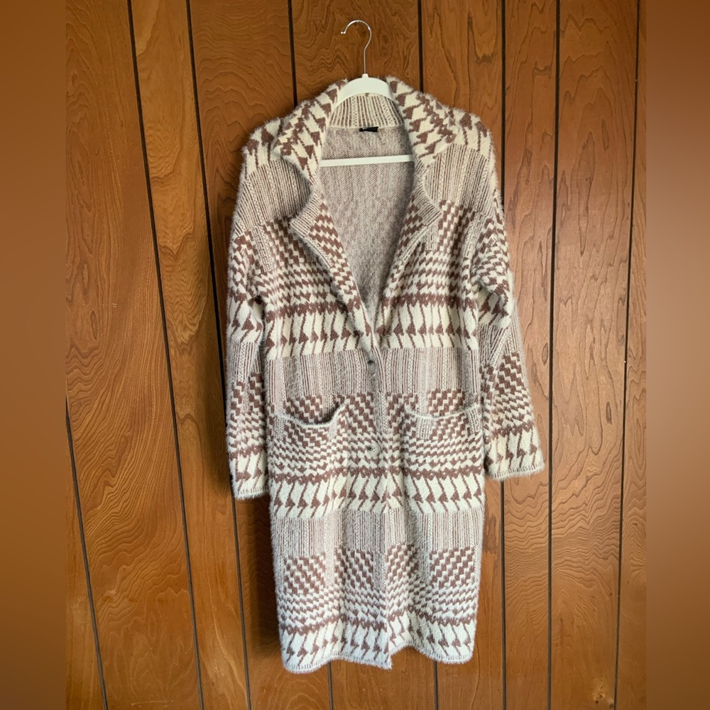 Love token long sweater/ jacket with 2 buttons